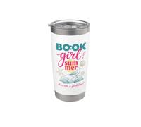 Book Girl Summer Beach Reads Bookish Reader Book Lover Vaso térmico de acero inoxidable de doble pared