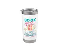Book Girl Summer Beach Reads Bookish Reader Book Lover Vaso térmico de acero inoxidable de doble pared