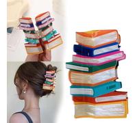 Book Hair Clips Back To School Hair Clips for Thin Hair Funny Teacher Hair Jaw Barrettes Cute Hair Accessories for Women Book Lovers Teachers Appreaction Present