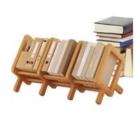 Book Holder, Expandable Desk Shelf, 13.78-26.77×8.66×9.84in Multifunctional Space-Saving Organizer, Reading Nook for Home Library, Student Study Table Use Wood