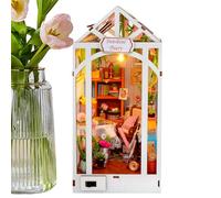 Book House Kit - Estantería Librería Con Libros Miniaturas Para Decoración | Manualidad Puzzle Para Estantería Biblioteca Aula Sala Oficina Cajonera Habitación Sólida,Aula Oficina Sala Escuela Bibliot