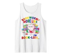 Book-Lotl Axolotl Bookworm Lindo diseño de Lectura Camiseta sin Mangas