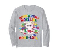 Book-Lotl Axolotl Bookworm Lindo diseño de Lectura Manga Larga