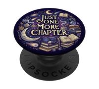 Book Lover Celestial Witchy Cat Just One More Chapter Purple PopSockets PopGrip Adhesivo