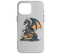 Book Lover Dragón Lectura Fantasía Bookworm Carcasa para iPhone 16 Pro MAX