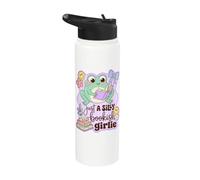 Book Lover Frog Just A Silly Bookish Girlie Stainless Steel Insulated Water Bottle