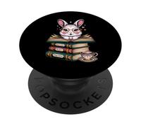 Book Lover Geek Bunny Leer Libros Sé tú Mismo Quédate Weird Nerd PopSockets PopGrip Adhesivo