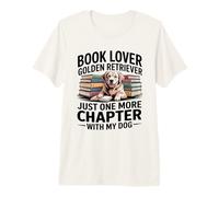Book Lover Golden Retriever Mamá Solo Un Capítulo Más Camiseta Premium