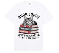 Book Lover Maine Coon Solo un capítulo más con mi Gato Comfort Colors Adult Heavyweight T-Shirt