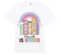 Book Lover My Job Is Books Reading Humor Comfort Colors Adult Heavyweight T-Shirt