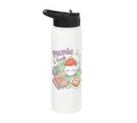 Book Lover Picnic Season Reading & Outdoor Relaxation Stainless Steel Insulated Water Bottle