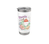 Book Lover Picnic Season Reading & Outdoor Relaxation Vaso térmico de acero inoxidable de doble pared