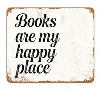 Book Lover Quote Metal Sign Vintage Elegant Design for Home Library Study or Reading Nook Wall-Art (8 X 12 in)
