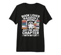 Book Lover Ragdoll Mamá Solo Un Capítulo Más con Mi Gato Camiseta Premium