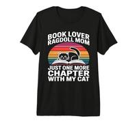Book Lover Ragdoll Mamá Solo Un Capítulo Más con Mi Gato Camiseta Premium