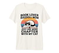 Book Lover Ragdoll Mamá Solo Un Capítulo Más con Mi Gato Camiseta Premium