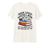 Book Lover Ragdoll Mamá Solo Un Capítulo Más con Mi Gato Camiseta Premium