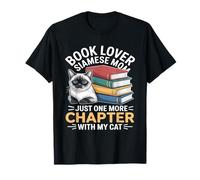 Book Lover Siamese Mom Solo Un Capítulo Más con Mi Gato Camiseta