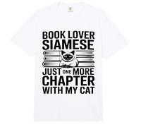 Book Lover Siamese Mom Solo Un Capítulo Más con Mi Gato Comfort Colors Adult Heavyweight T-Shirt