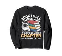 Book Lover Siamese Mom Solo Un Capítulo Más con Mi Gato Sudadera