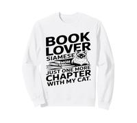 Book Lover Siamese Mom Solo Un Capítulo Más con Mi Gato Sudadera