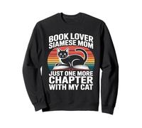 Book Lover Siamese Mom Solo Un Capítulo Más con Mi Gato Sudadera