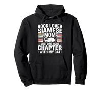Book Lover Siamese Mom Solo Un Capítulo Más con Mi Gato Sudadera con Capucha