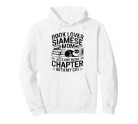 Book Lover Siamese Mom Solo Un Capítulo Más con Mi Gato Sudadera con Capucha