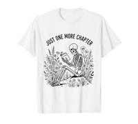 Book Lover Un capítulo más Floral Dark Academia Camiseta gráfica económica, Hombre, Blanco, M