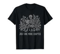 Book Lover Un capítulo más Floral Dark Academia Camiseta gráfica económica, Hombre, Negro, L