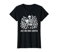 Book Lover Un capítulo más Floral Dark Academia Camiseta gráfica económica, Mujer, Negro, XL