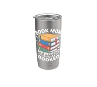 Book Mom: Mi fin de semana está lleno, lector, humor Vaso térmico de acero inoxidable de doble pared