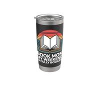 Book Mom: Mi fin de semana está lleno, lector, humor Vaso térmico de acero inoxidable de doble pared