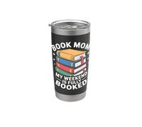 Book Mom: Mi fin de semana está lleno, lector, humor Vaso térmico de acero inoxidable de doble pared