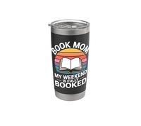 Book Mom: Mi fin de semana está lleno, lector, humor Vaso térmico de acero inoxidable de doble pared