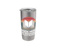 Book Mom: Mi fin de semana está lleno, lector, humor Vaso térmico de acero inoxidable de doble pared