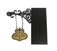 Book Nook - Carteles de taberna - Etiquetas de estante de género de libros con soportes para colgar, carteles de estantería hechos a mano para categorizar libros, decoración de Halloween y accesorios