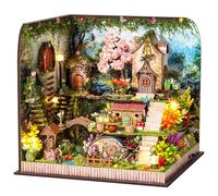 Book Nook DIY Kit Bosque Misterioso Casa en Miniatura Estantería Libros | Luz LED y Música Plantas y Flores Caja de Música Electrónica Decoración de Dormitorio Sala de Estar Escritorio