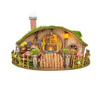 Book Nook DIY Miniature House - Casa Miniatura para Montar, Booknook para Adultos - maquetas 3D de Madera para Construir - The Magic Ring House