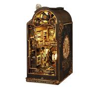 Book Nook Kit DIY 3D Casa Mecánica De Madera, Modelo De Edificio Miniatura como Sujetalibros, Puzzle Artesanal para Decoración De Estantería, Regalo Creativo De Cumpleaños COLOR1