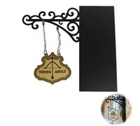 Book Nook Tavern Signs,Genre Shelf Labels with Hanging Brackets,Tavern-Style Book Nook Decor,Home Library Books Divider as a Gift for Books Fans (B)