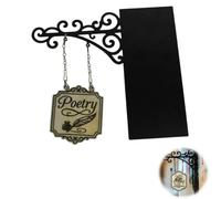 Book Nook Tavern Signs,Genre Shelf Labels with Hanging Brackets,Tavern-Style Book Nook Decor,Home Library Books Divider as a Gift for Books Fans (C)