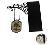 Book Nook Tavern Signs,Genre Shelf Labels with Hanging Brackets,Tavern-Style Book Nook Decor,Home Library Books Divider as a Gift for Books Fans (A)