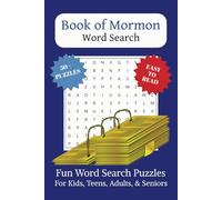 Book of Mormon Word Search Puzzle Book: Fun Word Searches in Easy to Read Print About Book of Mormon, Scriptures, Quiet Sunday Activities and More|6x9 ... Sunday, Holidays, Car Rides, and Free Time