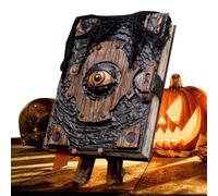 Book Of Spells Prop Halloween Decor - Hecho A Mano Realista Necronomicon Evil Eye Book Witch Decoración | Libro De Hechizos Negro Spooky Seasonal Prop Arte Libro De Ojos De Demonio Grimorio