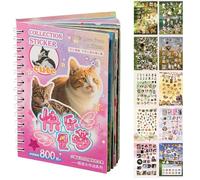 Book Of Stickers, Cute Pet Scrapbooking Toys, Cat And Dog Aesthetic Stickers, Fun Decorative Feature, Boys Girls Home Parent-child Interaction Birthdays Christmas Holidays Children Party Trip Classroo