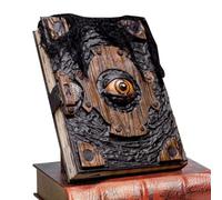 Book Of The Damned Halloween Decor - Witch Spell Codex Con Demon Eyes | Prop De Crónica Oscura Hecho A Mano, Manuscrito De Miedo Artefacto, Del Diario De Display Haunted House Para Una Decoración