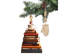 Book Ornament For Christmas Tree, Christmas Tree Car Charm Decorations, Holiday Car Decorations For Book Enthusiasts, Personalized Book Ornaments For Holidays & Book Lovers, Gifting Ideas