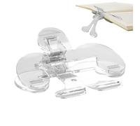 Book Page Holder transparent 12x7.5cm ergonomischer 12° Winkel Seitenhalter | Rutschfester Buchständer für Schulbücher Kochbücher Notizbücher | Praktischer Leseständer für Zuhause Schule Büro