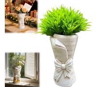 Book Shape Resin Vase, Aesthetic Mini Flower Holder for Artistic Home Decor, Portable Modern Decorative Vase for House Living Or Dining Rooms Bedroom Desk TV Cabinet Mantel